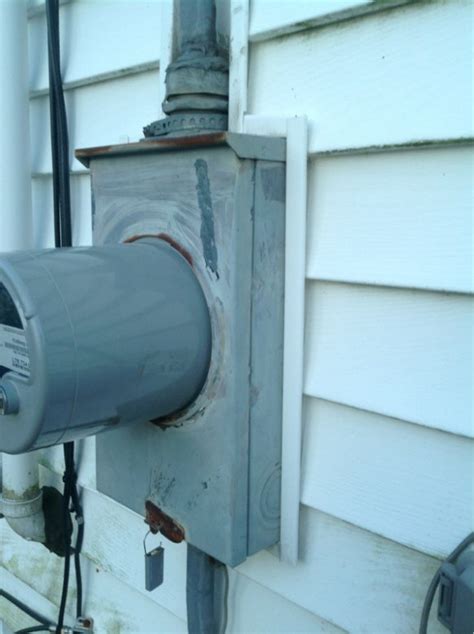 how to seal electrical meter box from outside|caulking around meter siding.